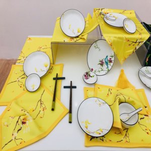 《繁花锦梦&middot;朝雨&middot;桌旗餐垫&middot;餐具》
